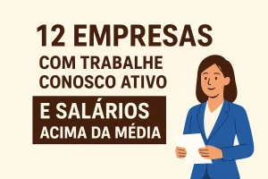 12 Empresas com Trabalhe Conosco Ativo e Salários Acima da Média